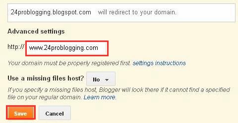 Type your domain name with www 