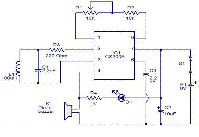 electronic hobby circuits: simple metal detector circuit diagram