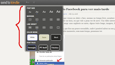 Send to Kindle Chrome extension Formatando Send to Kindle
