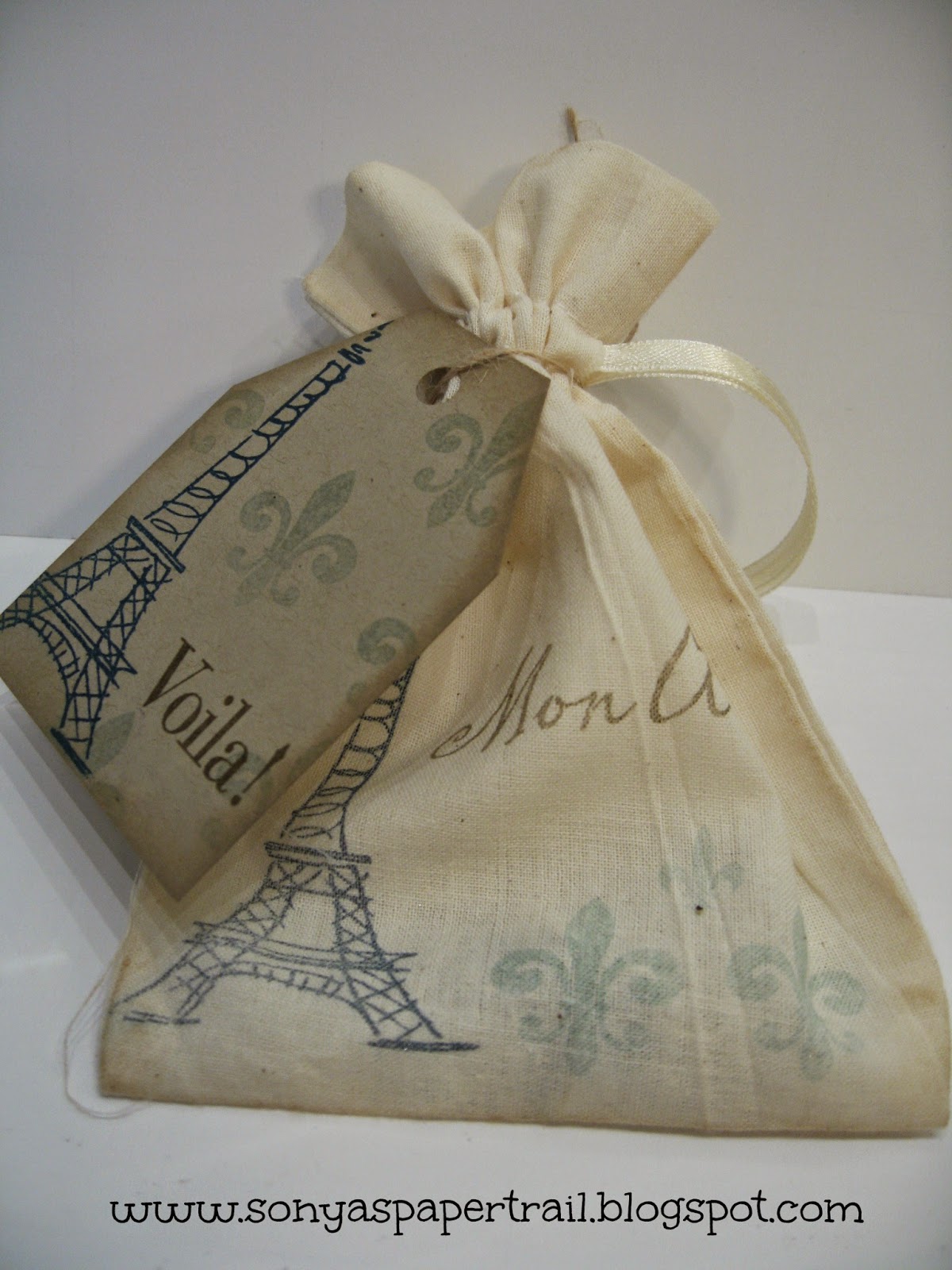 She's a Sassy Lady: Parisian Themed Gift and Stamped Gift Bag