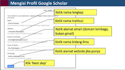  Cara Mengisi Profil Google Scholar