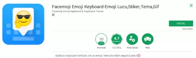 Aplikasi Facemoji emoji keyboard Facemoji emoji keyboard
