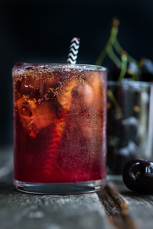 Cocktail Friday: Black Cherry Bourbon Cola Smash | supergolden bakes