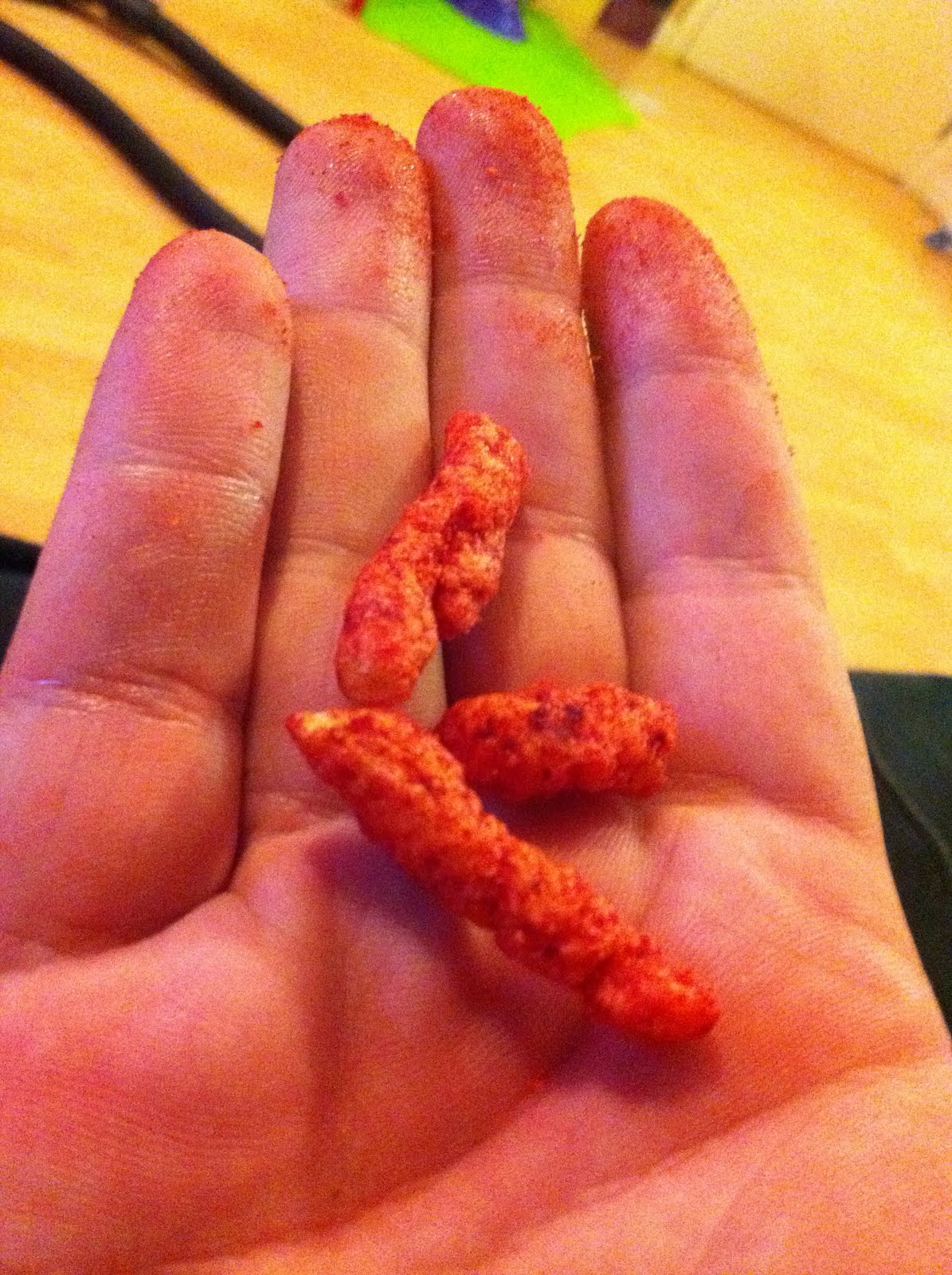 A Review A Day: Today's Review: Flamin' Hot Cheetos How To Remove Hot Cheeto Stains From Fingers