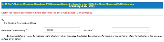 Telangana MLC Voter Registration Form 2020 | Apply Online