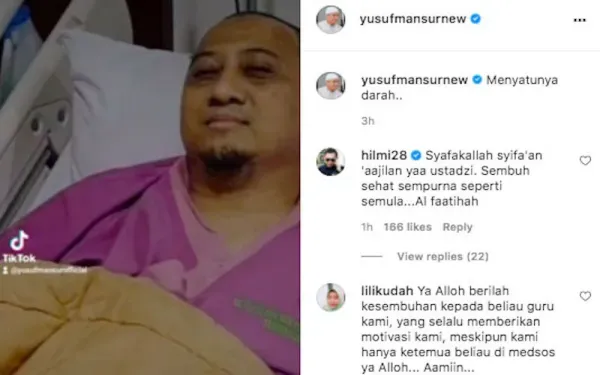 Kondisi Yusuf Mansur Kembali Drop dan Harus Lakukan Transfusi Darah, Pendonornya Bukan Orang Sembarangan