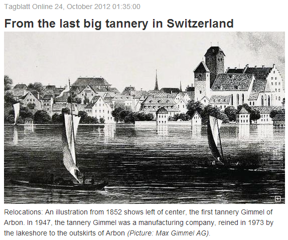 From the last big tannery in Switzerland