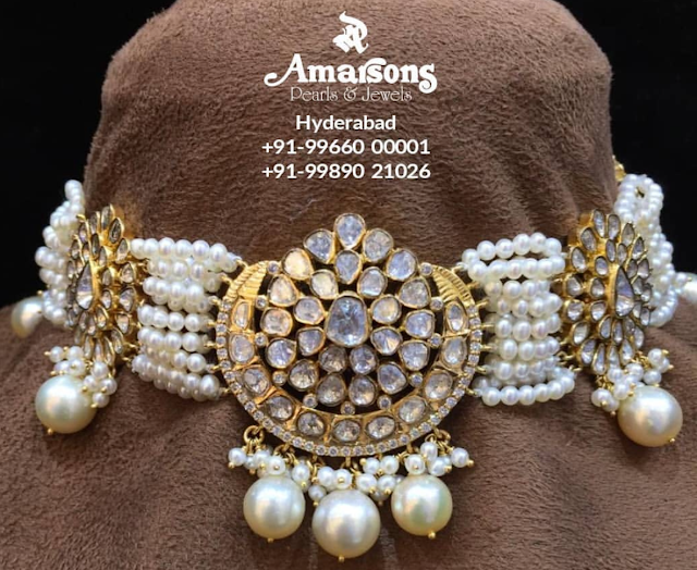 Pearls Polki Sets by Amarsons
