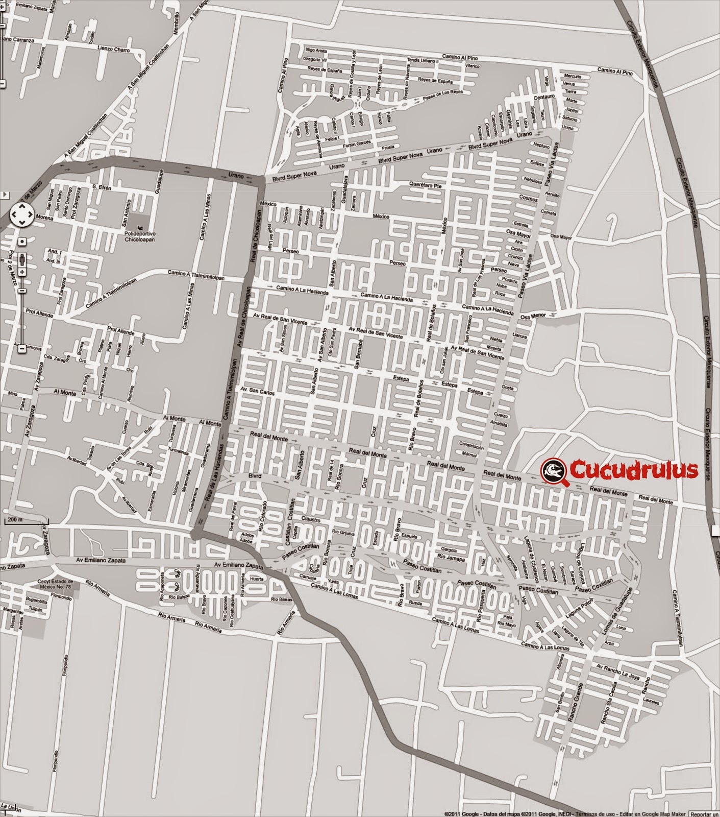 Cucudrulus Cafeterías Mapa Chicoloapan