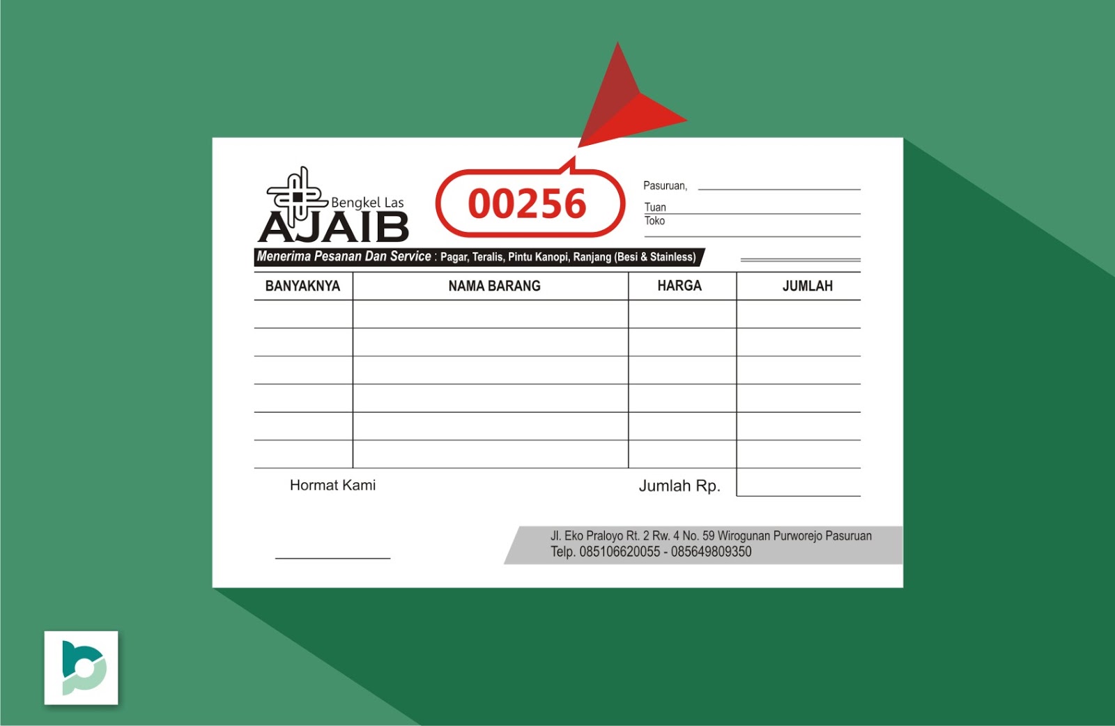 LANGSUNG BISA! cetak Nomor Urut Otomatis pada Nota, Karcis