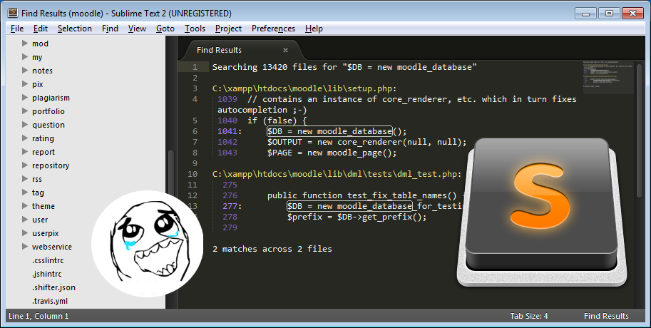 sublime search all files for text sublime search all files for text