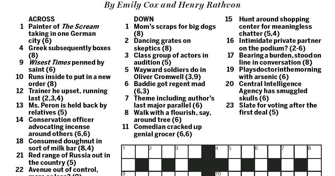 National Post Cryptic Crossword Forum Saturday, May 28, 2016 — Wishful