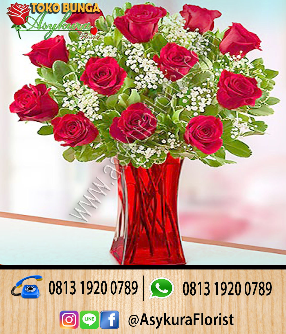 Gambar Bunga  Mawar Dalam Vas 