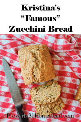 Kristina's Famous Zucchini Bread Recipe