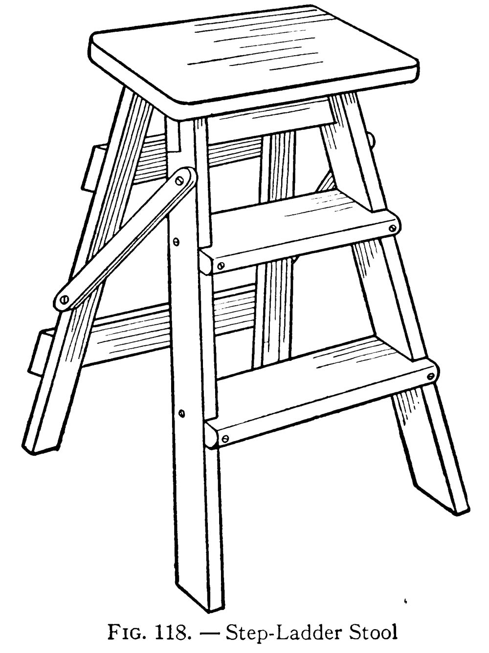 Folding step stool woodworking plan - How to make a step ...