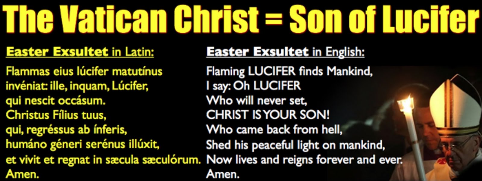 THE VATICAN CHRIST = SON OF LUCIFER