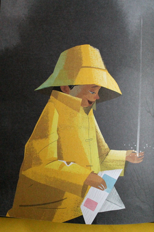 Books and Umbrellas Float by Daniel Miyares