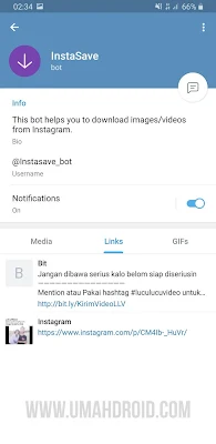 Bot Telegram Instagram Downloader