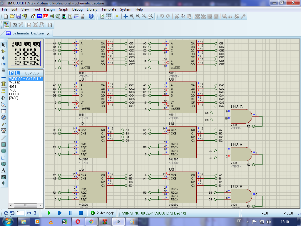 Digital Clock Circuit Simulation