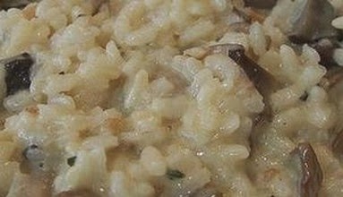 risotto alle mele e  funghi