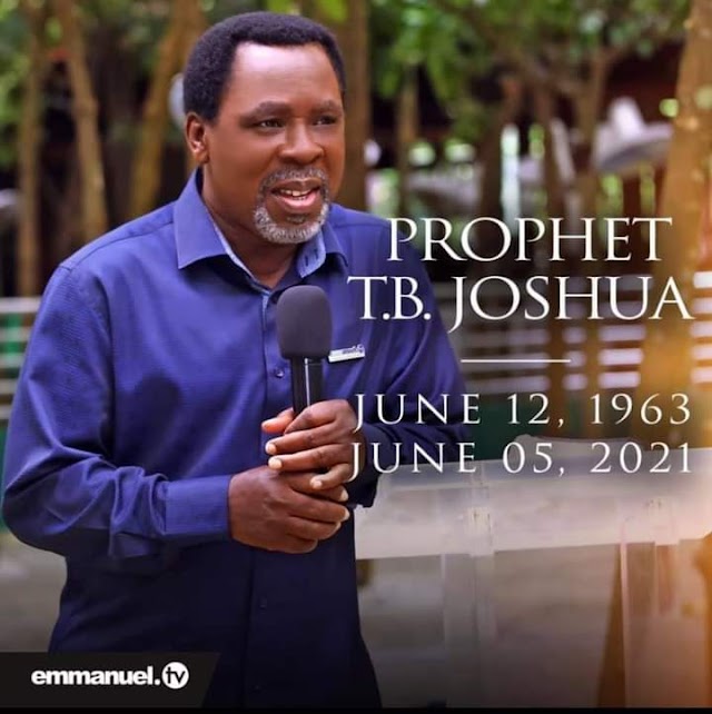 TB Joshua: Tears flows in Mercy City as Nigerian Billionaire Prophet, Jeremiah Fufeyin and congregation mourn Snr Prophet TB Joshua