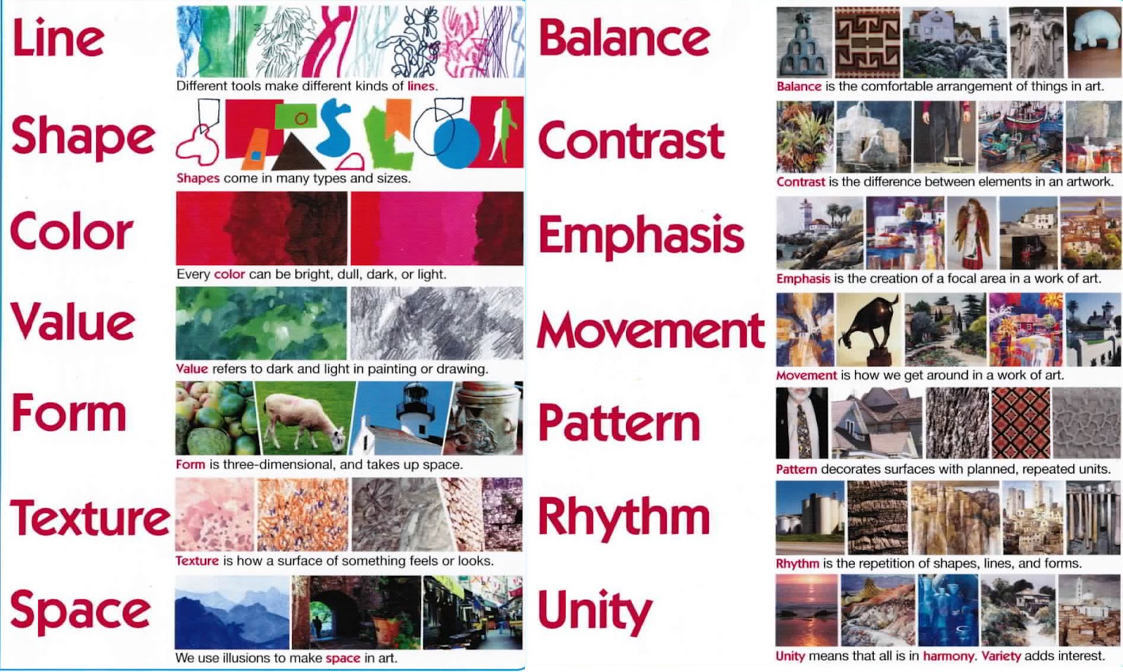 NWSA-2D Art: REFERENCE: ELEMENTS AND PRINCIPLES OF ART (TERMINOLOGY)