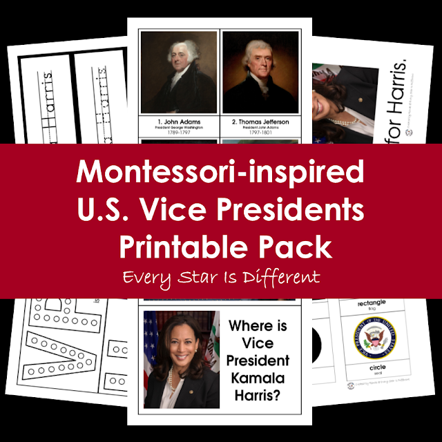 Montessori-inspired U.S. Vice Presidents Printable Pack