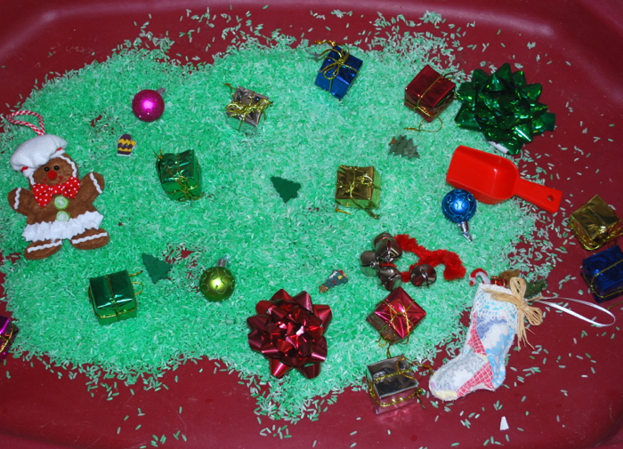 Random Thoughts and Polka Dots: Christmas Sensory Table