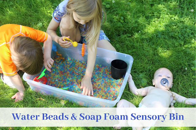 Water Beads & Soap Foam Sensory Bin