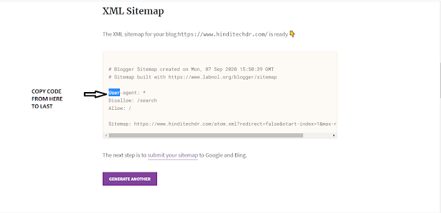 Create Blogger Sitemap