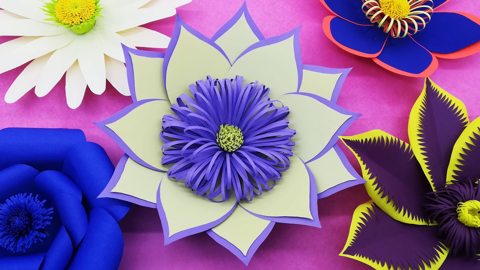 Wedding Background Paper Flower Making Tutorial With Free Template