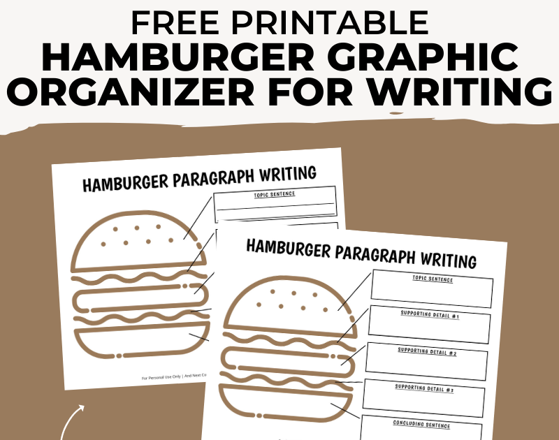 hamburger essay graphic organizer