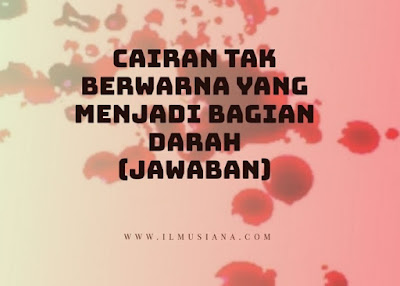  Tahukah kamu apa nama cairan tak berwarna yang menjadi bagian dari darah Jawaban Cairan Tak Berwarna Bagian Darah