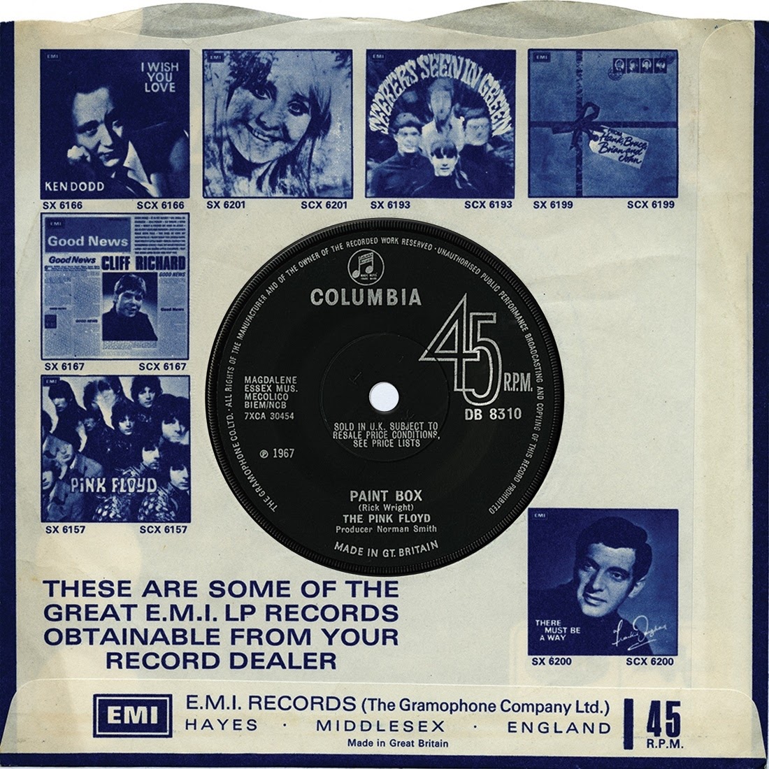 Pink Floyd Ilustrado 1967 Apples And Oranges Single