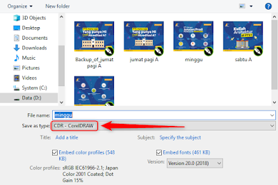 Cara Save File CorelDraw Agar Bisa Dibuka Disemua Versi