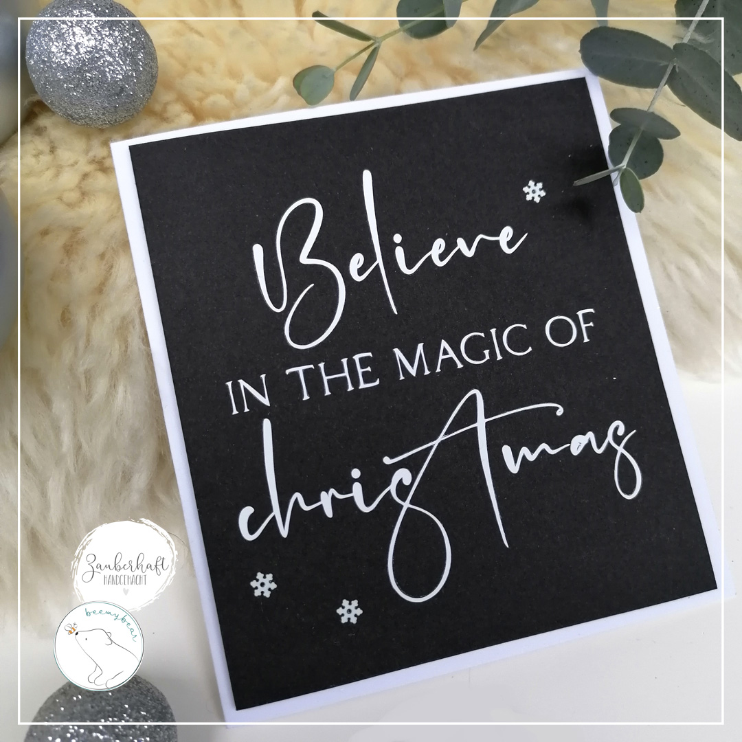 Weihnachtskarten in Schwarz-Weiß