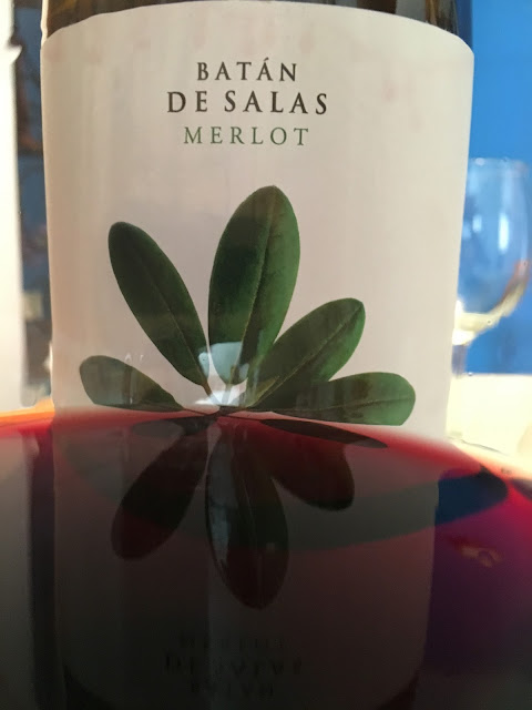 Batán de Salas Merlot 2015. Reflejos en la copa.