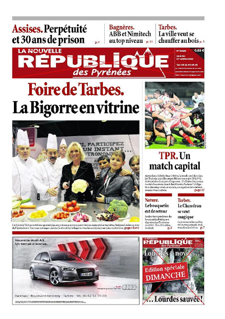 Nouvelle République des Pyrénées du samedi 27 octobre 2012
