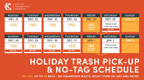 Kansas City 2020 Holiday Trash Schedule