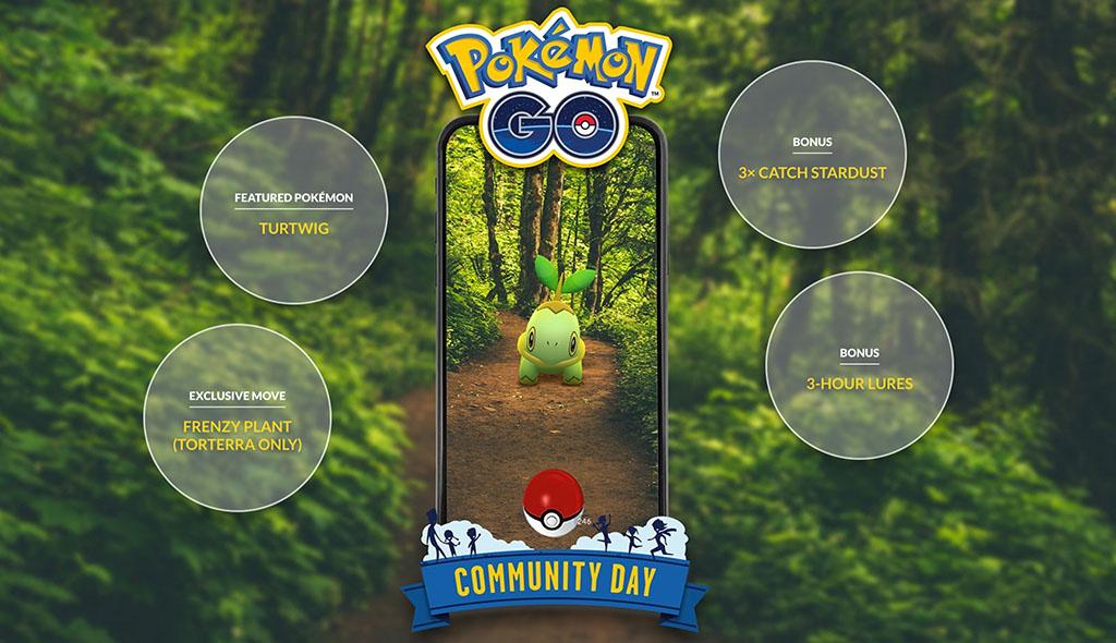 Pokémon GO - Movimento Especial de Turtwig no Dia Comunitário é