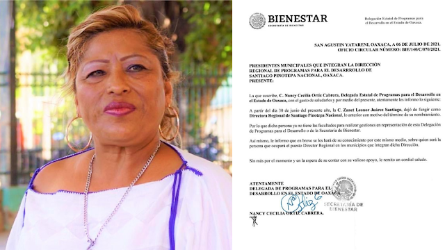 Deja Zanet Juárez dirección regional de Programas para el Desarrollo en Pinotepa