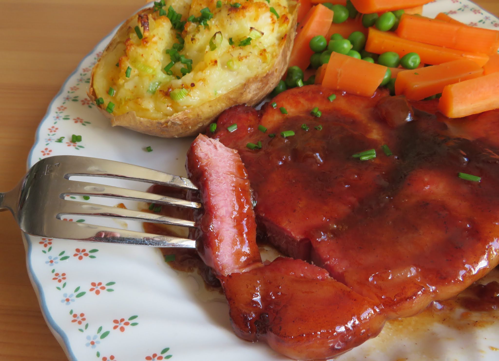 Glazed Bacon Chops with Champ Stuffed Potatoes The English Kitchen