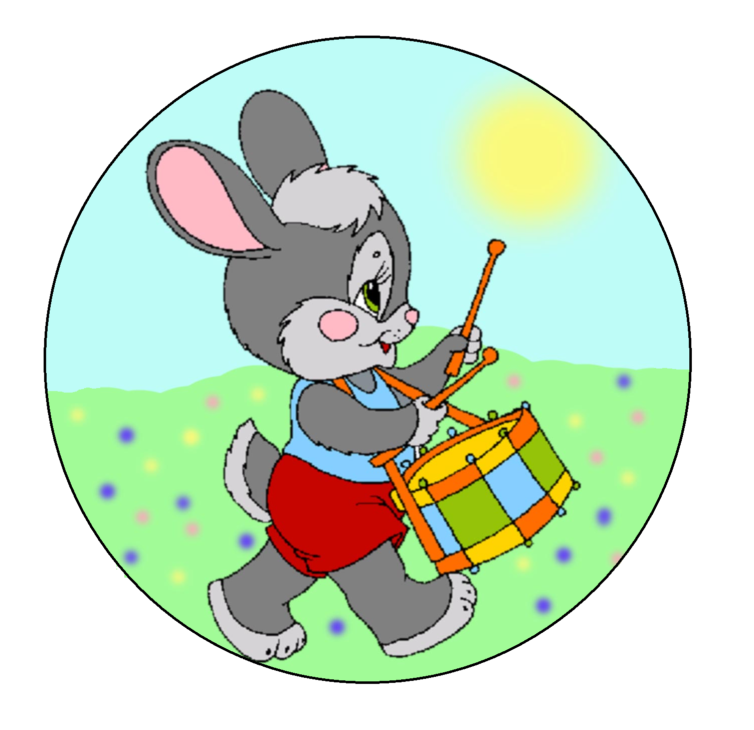 Музыкальная игра заяц. Заяц с барабаном. Барабан для зайчонка. Звери с музыкальными инструментами. Заяц с музыкальным инструментом.