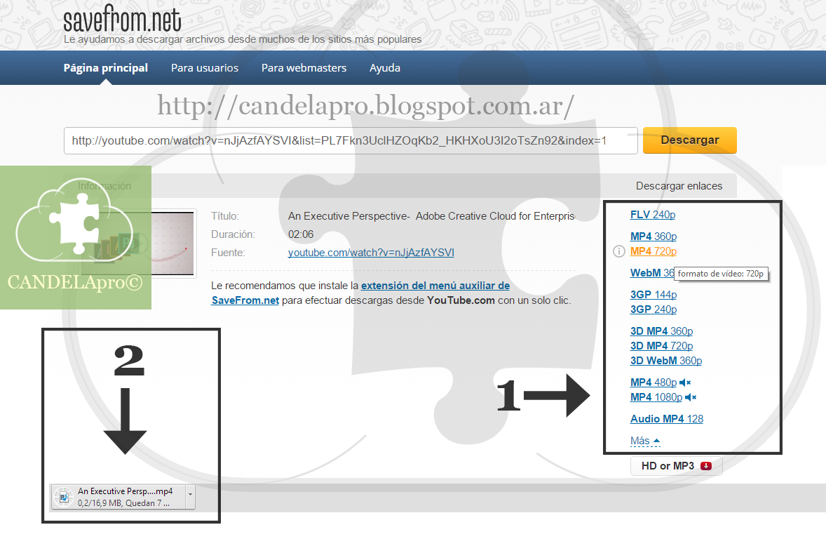 Descargar VIDEOS de YouTube - [savefrom.net ]