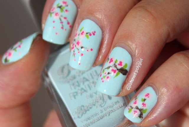 NOTD: Spring manicure cherry blossoms / Polished Polyglot