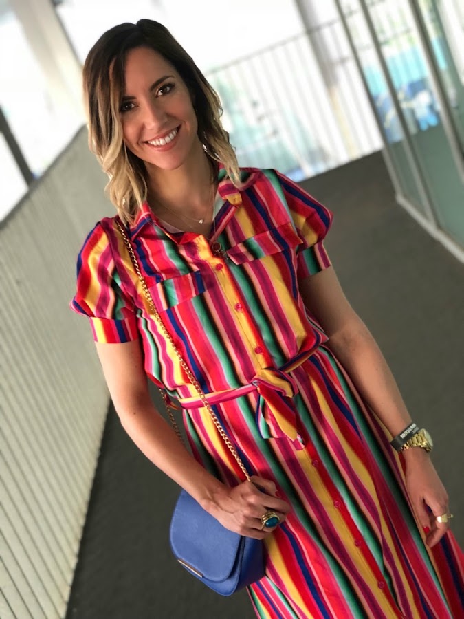 Fitness And Chicness-Vestido Largo Rayas Multicolor-5