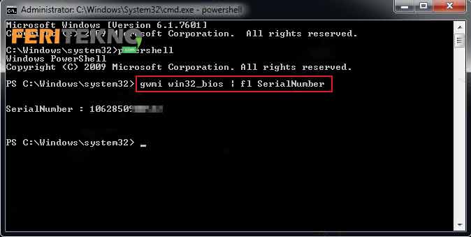 cara menemukan serial number di laptop 2