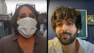 kartik aaryan 'koki poochega' kartik aaryan asks barkha dutt 'kaun si chakki ka aata khati hain'