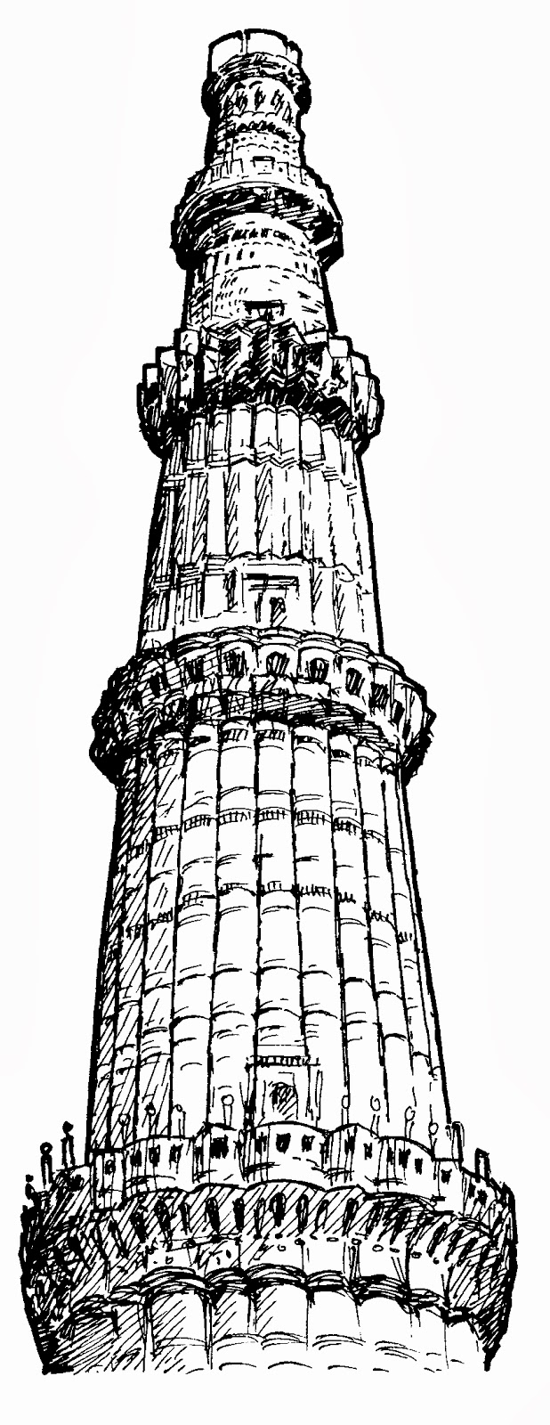 Black white photos 2 qutub minar