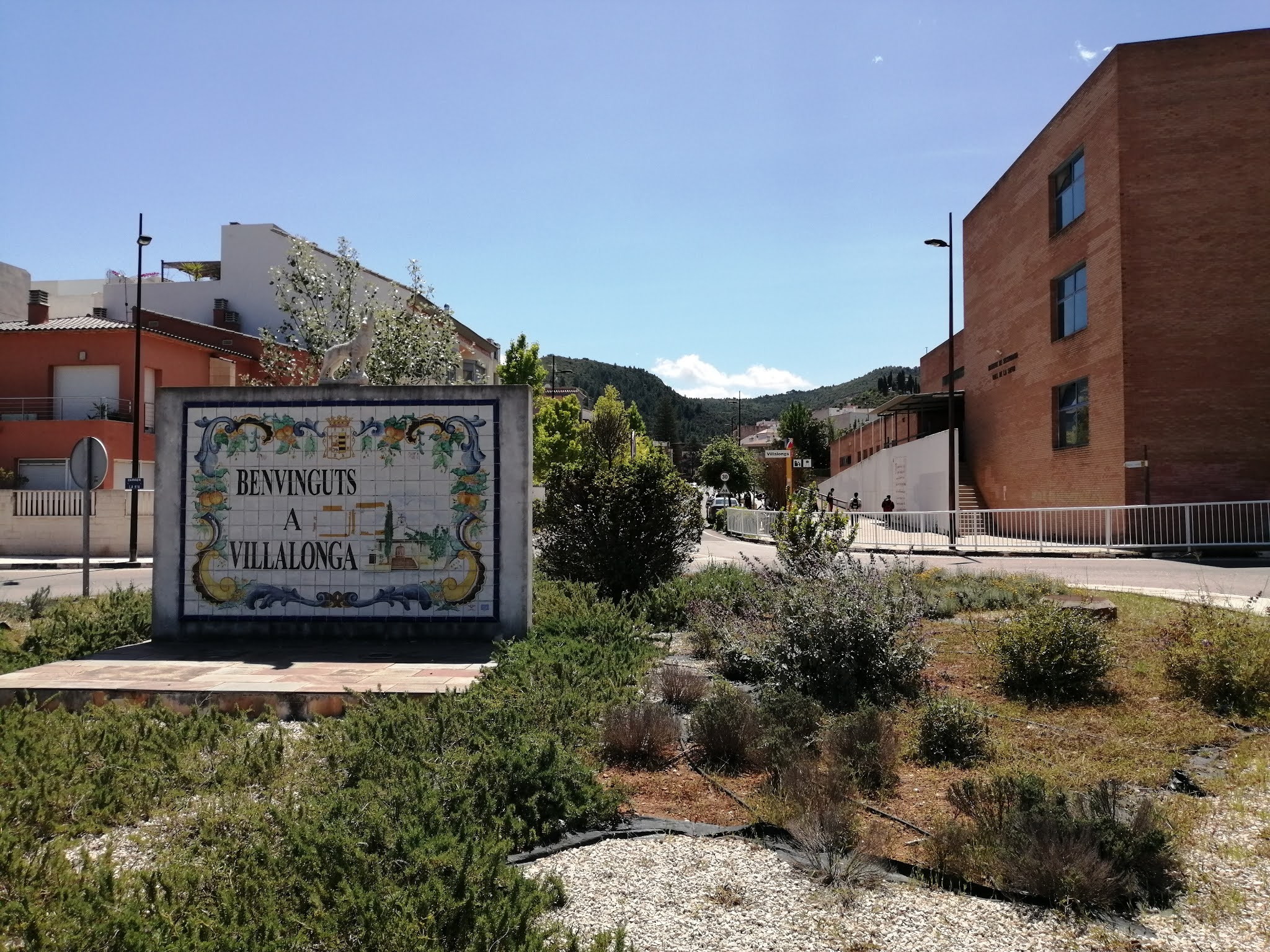 Entrance to Villalonga from Ador, with IES Vall de la Safor on the right Entrance to Villalonga from Ador, with IES Vall de la Safor on the right
